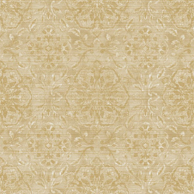 Galerie Elegance Beige Floral Stripe Wallpaper DWP0353-03