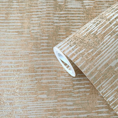 Galerie Elegance Beige Stripy Shimmer Wallpaper DWP0357-03