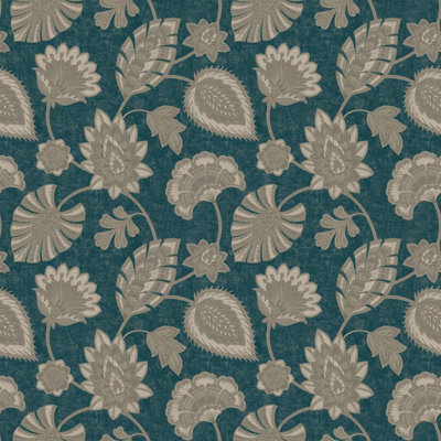 Galerie Elegance Blue Flower Fan Wallpaper DWP0351-05