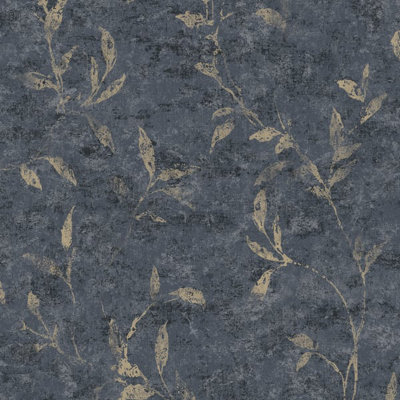 Galerie Elegance Blue Leaf Impression Wallpaper 11505
