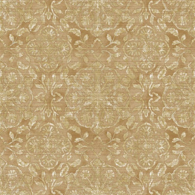 Galerie Elegance Bronze Floral Stripe Wallpaper DWP0353-06