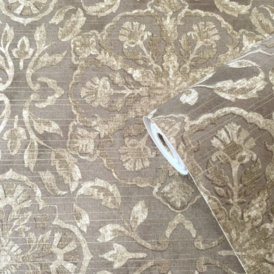 Galerie Elegance Bronze Vertical Stripe Wallpaper DWP0352-06