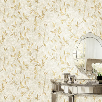 Galerie Elegance Gold Leaf Impression Wallpaper 11502