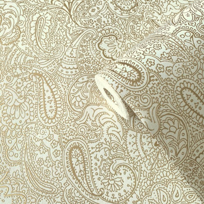 Galerie Elegance Gold Paisley Wallpaper 11301