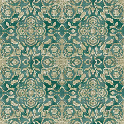 Galerie Elegance Green Floral Stripe Wallpaper DWP0353-05