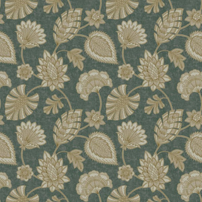 Galerie Elegance Green Flower Fan Wallpaper DWP0351-01