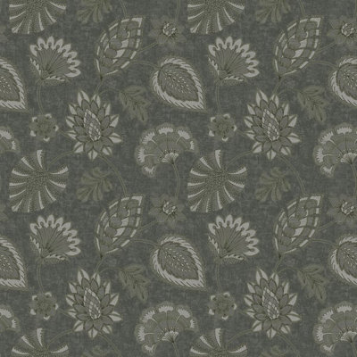 Galerie Elegance Silver Flower Fan Wallpaper DWP0351-02