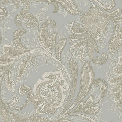 Galerie Elegance Silver Paisley Wallpaper DWP0355-04