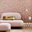 Galerie Elle Decoration Blush Pink Wave Embossed Wallpaper