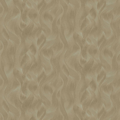 Galerie Elle Decoration Gold Wave Embossed Wallpaper