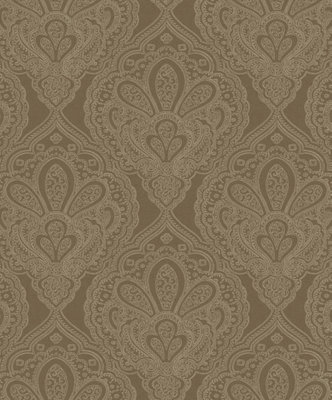 Galerie Emporium Gold Mehndi Damask Embossed Wallpaper