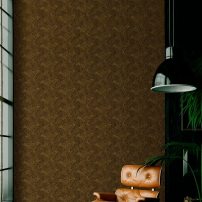 Galerie Enchanted Rulong Dark Gold Wallpaper