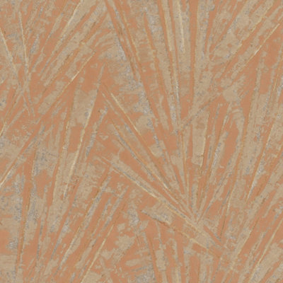 Galerie Energy Collection Metallic Gold Fan Palm Effect Wallpaper Roll