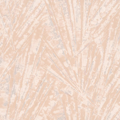 Galerie Energy Collection Metallic Pink Fan Palm Effect Wallpaper Roll