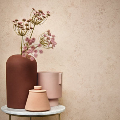 Galerie Energy Collection Pink Sheen Arid Concrete Effect Wallpaper Roll