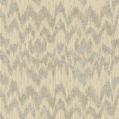 Galerie Escape Brown, Bronze, Beige, Silver Glitter Chevron Smooth Wallpaper