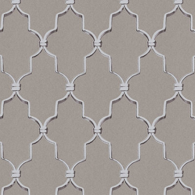 Galerie Escape Taupe, Grey, Black Trellis Smooth Wallpaper