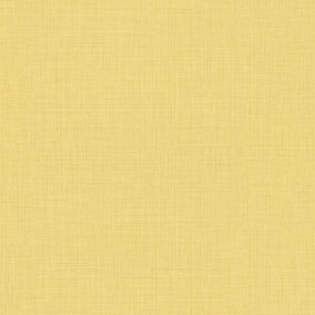 Galerie Escape Yellow Textured Weave Smooth Wallpaper