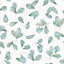 Galerie Evergreen Aqua Mica Fossil Leaf Toss Smooth Wallpaper