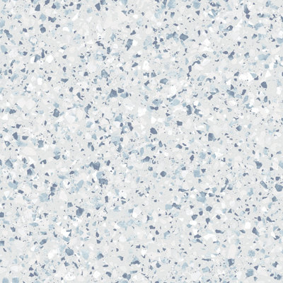 Galerie Evergreen Blue Mica Terrazzo Smooth Wallpaper