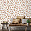 Galerie Evergreen Copper Mica Fossil Leaf Toss Smooth Wallpaper