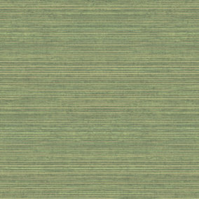 Galerie Evergreen Green Grasscloth Smooth Wallpaper