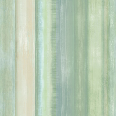 Galerie Evergreen Green Turquoise Waterfall Stripe Smooth Wallpaper