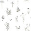 Galerie Evergreen Grey Botanical Smooth Wallpaper