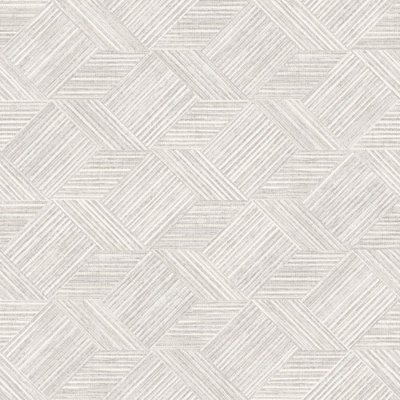 Galerie Evergreen Light Grey Grassy Tile Smooth Wallpaper