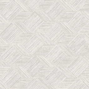 Galerie Evergreen Light Grey Grassy Tile Smooth Wallpaper