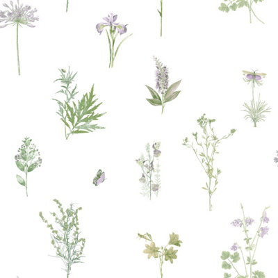 Galerie Evergreen Multicolor Botanical Smooth Wallpaper