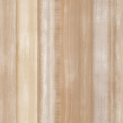 Galerie Evergreen Ochre Brown Waterfall Stripe Smooth Wallpaper
