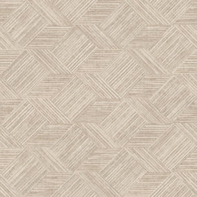 Galerie Evergreen Taupe Grassy Tile Smooth Wallpaper
