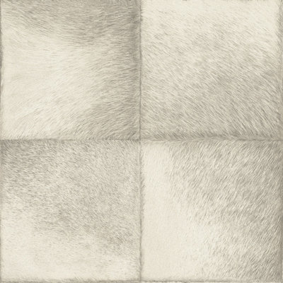 Galerie Exposed Grey White Faux Fur Tile Smooth Wallpaper