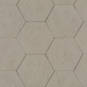 Galerie Exposed Light Brown Hexagonal Block Smooth Wallpaper