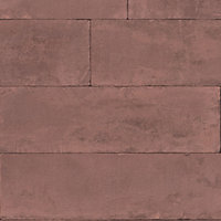 Galerie Exposed Rustic Red Concrete Blocks Smooth Wallpaper
