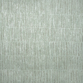 Galerie Feel Blue Metallic Bamboo Lines Wallpaper Roll