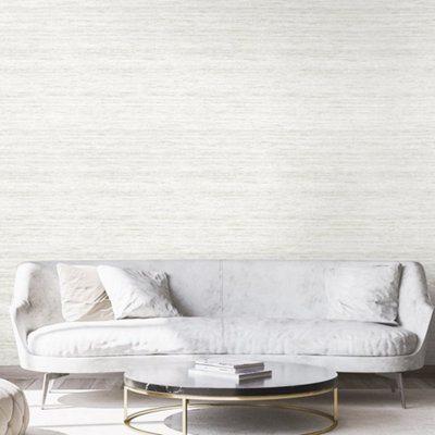 Galerie Feel Flock Plain Texture Cream Wallpaper 64942
