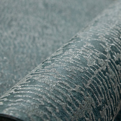 Galerie Feel Green Glass Bead Alpine Reptile Wallpaper Roll