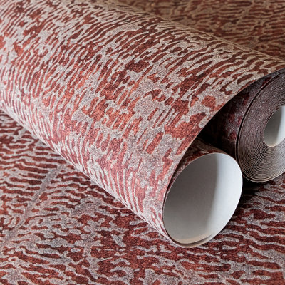 Galerie Feel Red Glass Bead Alpine Reptile Wallpaper Roll