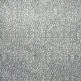 Galerie Feel Silver Glittery Greek Tile Wallpaper Roll