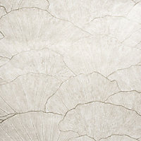 Galerie Feel Silver Metallic Seashell Leaf Wallpaper Roll