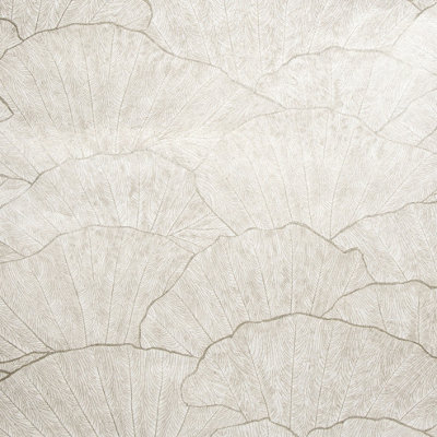 Galerie Feel Silver Metallic Seashell Leaf Wallpaper Roll