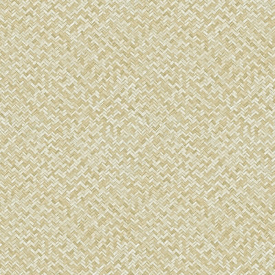 Galerie Flora Beige Herringbone Weave Wallpaper