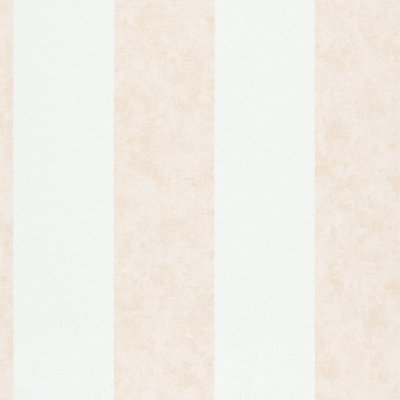 Galerie Flora Beige Thick Stripe Wallpaper