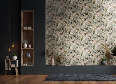 Galerie Flora Cream Cherry Blossom Wallpaper