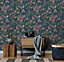 Galerie Flora Green Summer Bouquet Wallpaper