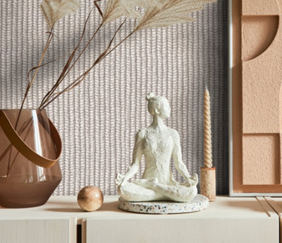 Galerie Flora Grey Rope Weave Wallpaper