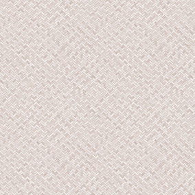 Galerie Flora Pink Herringbone Weave Wallpaper