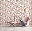 Galerie Flora Pink Summer Bouquet Wallpaper